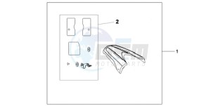 CB600FA39 Europe Direct - (ED / ABS ST 25K) drawing REAR SEAT COWL PEARL COOL WHITE