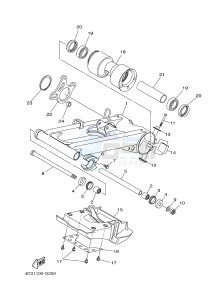 YFM250R YFM25RD RAPTOR 250 (1BTN 1BTP 1BTR) drawing REAR ARM