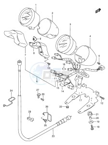 GSF600 (E2) Bandit drawing SPEEDOMETER (MODEL S)