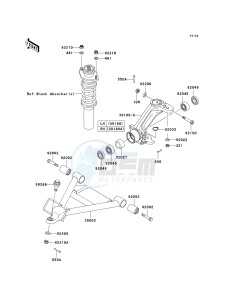 KAF 950 D [MULE 3010 DIESEL 4X4] (D8F) D8F drawing FRONT SUSPENSION