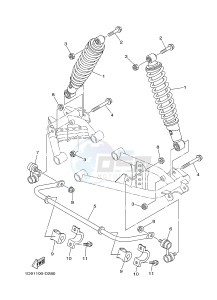 YFM450FWAD YFM45FGPB GRIZZLY 450 EPS (1CTK 1CTL) drawing REAR SUSPENSION