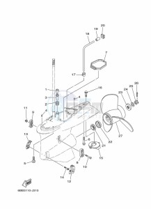 F225CETL drawing PROPELLER-HOUSING-AND-TRANSMISSION-2