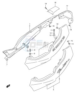 GSF1200 (E2) Bandit drawing FRAME COVER (GSF1200V SV)