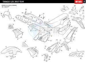 TANGO-125-E4-WHITE drawing PLASTICS - COVERS