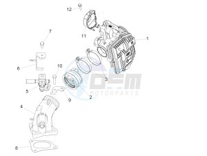 MP3 500 MAXI SPORT BUSINESS ADVANCED E4 ABS (EMEA) drawing Throttle body - Injector - Induction joint