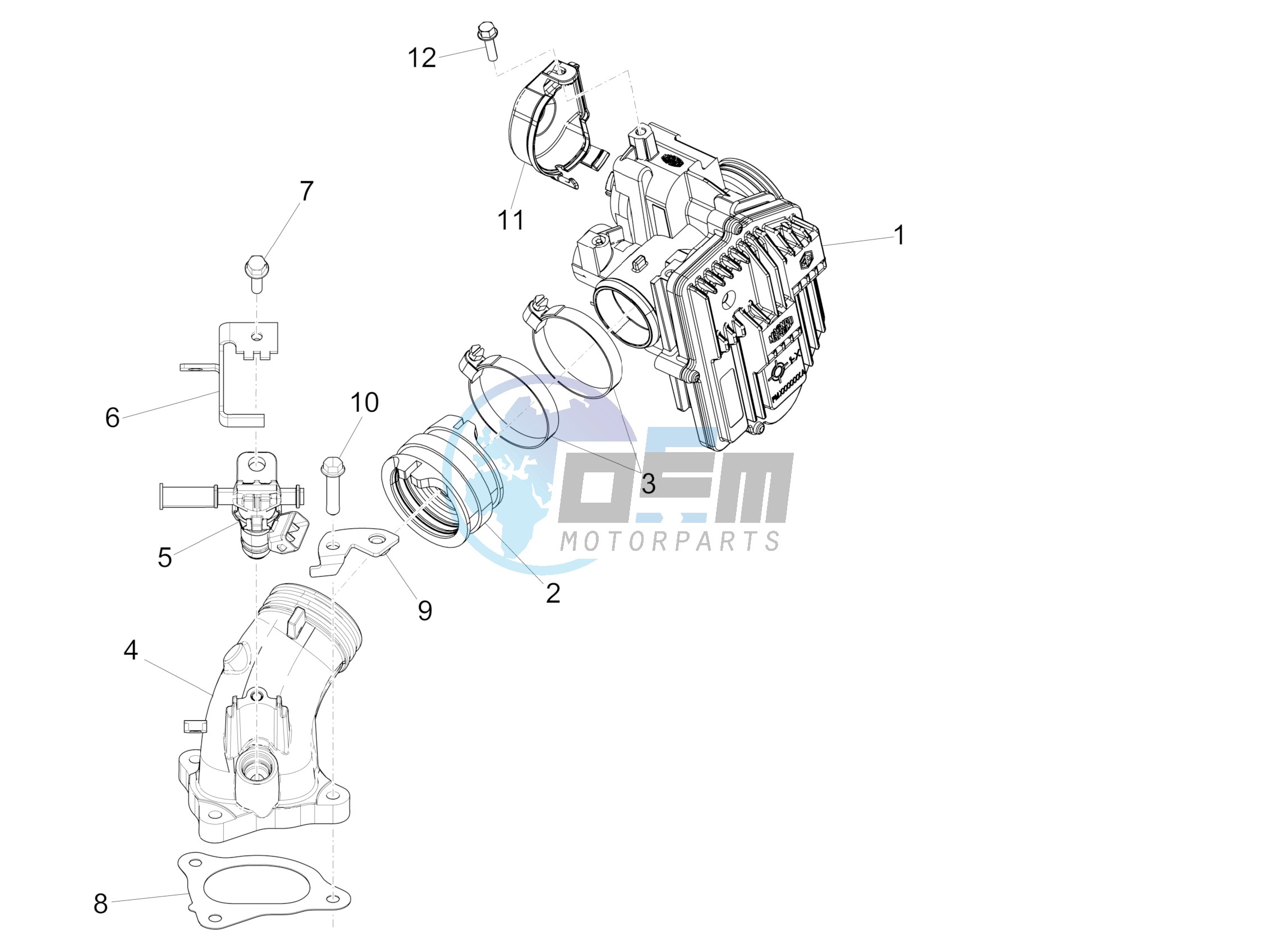 Throttle body - Injector - Induction joint