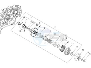 Granturismo 125 L Potenziato UK drawing Driven pulley