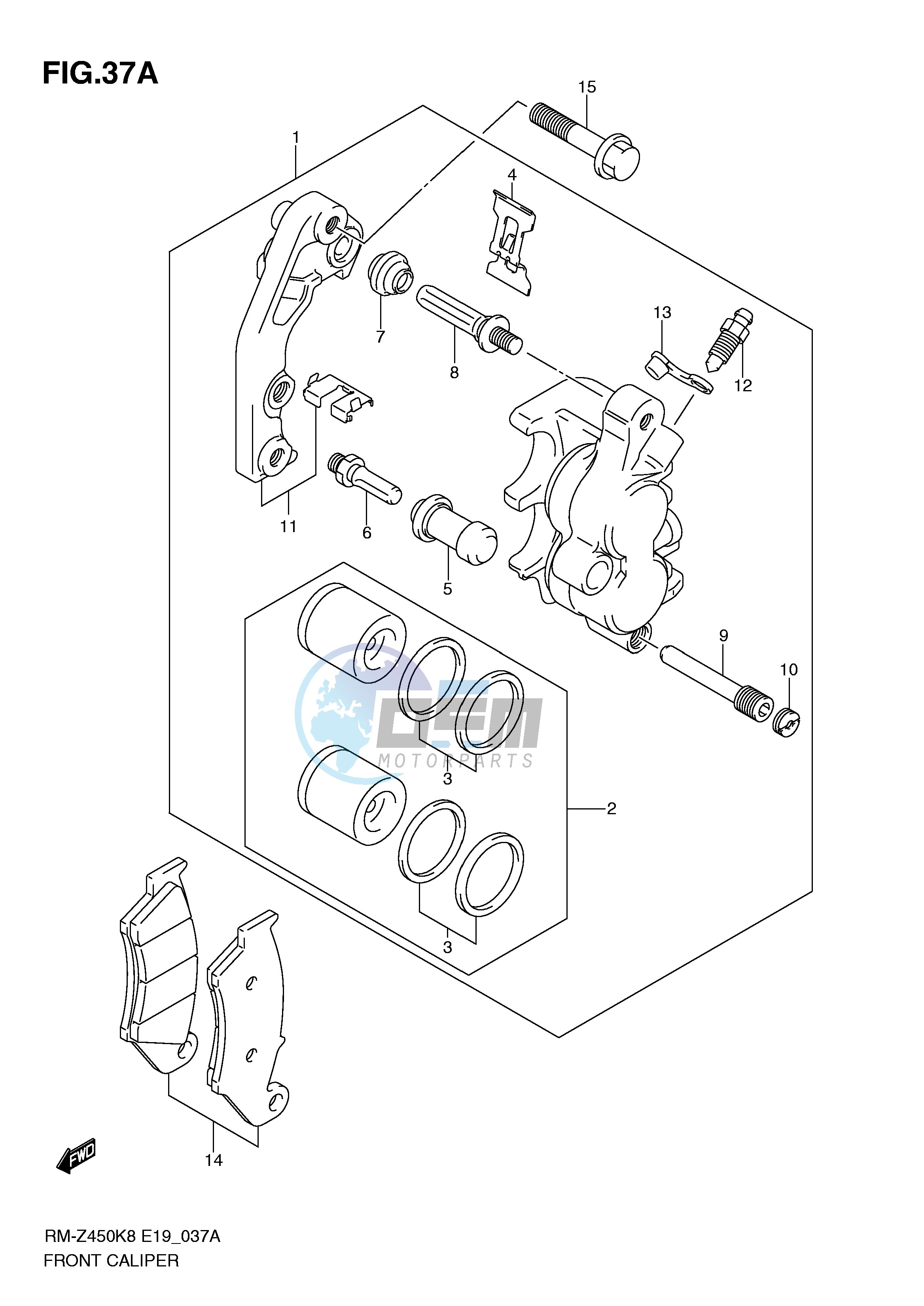 FRONT CALIPER (RM-Z450L1)