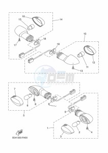 XSR700 MTM690D-U (BJY1) drawing FLASHER LIGHT