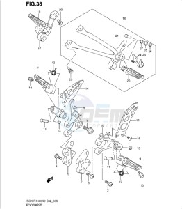 GSX-R1000 drawing FOOTREST