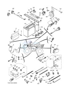 YFM700FWA YFM7FGD GRIZZLY 700 (1ND7) drawing ELECTRICAL 1