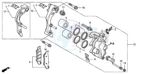 CRF450R drawing FRONT BRAKE CALIPER