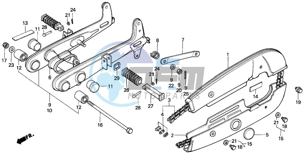 REAR FORK/CHAIN CASE