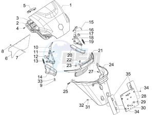 MP3 300 ie lt Touring drawing Rear cover - Splash guard