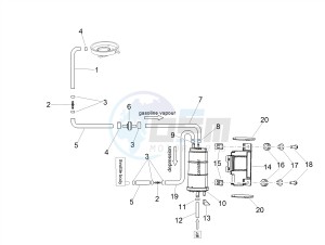 SHIVER 900 ABS (APAC) drawing Fuel vapour recover system