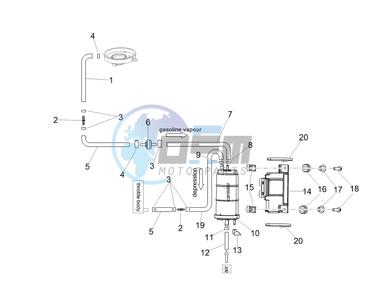 Fuel vapour recover system