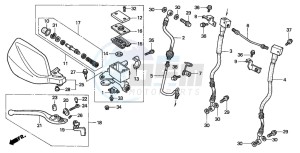 XL650V TRANSALP drawing FR. BRAKE MASTER CYLINDER