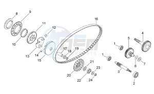 SR 50 Air (Horizontal cylinder) drawing Variator - Transmission final drive