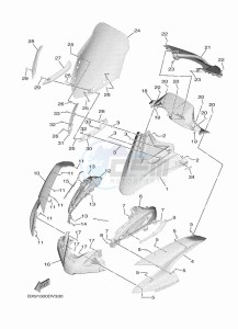 MWD300 TRICITY 300 (BX91) drawing WINDSHIELD