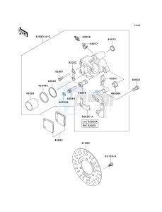 KVF 400 D [PRAIRIE 400] (D1-D4) [PRAIRIE 400] drawing FRONT BRAKE