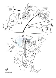 XJ6FA 600 DIVERSION F (ABS) (1DGA 1DGB) drawing ELECTRICAL 3