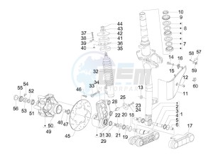 GTS 250 ie China drawing Fork - steering tube - Steering bearing unit