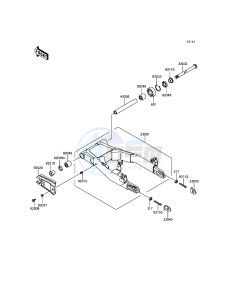 W800 EJ800AGS GB XX (EU ME A(FRICA) drawing Swingarm