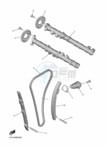 YZF600 YZF-R6 (BN6K) drawing CAMSHAFT & CHAIN