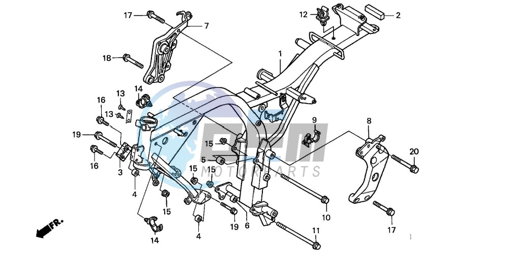 FRAME BODY (CB600F2/F22)