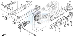 ANF125T drawing SWINGARM/CHAIN CASE (1)