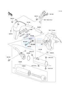 KX 85 A [KX85 MONSTER ENERGY] (A6F - A9FA) A6F drawing MUFFLER-- S- -