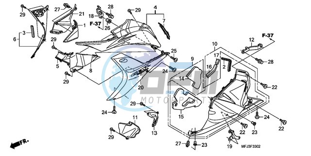 LOWER COWL (L.) (CBR600RR9,A/RA9,A)