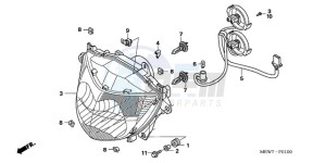 NT700VA Europe Direct - (ED) drawing HEADLIGHT