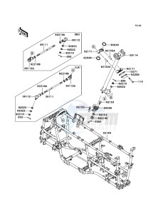 KVF750 4x4 KVF750A7F EU GB drawing Frame