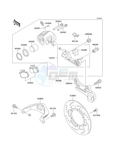 KDX200 H (H6F) 80 H6F drawing REAR BRAKE