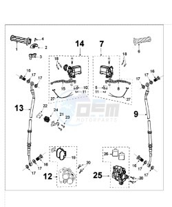 TWEET 50 VA X drawing BRAKE SYSTEM