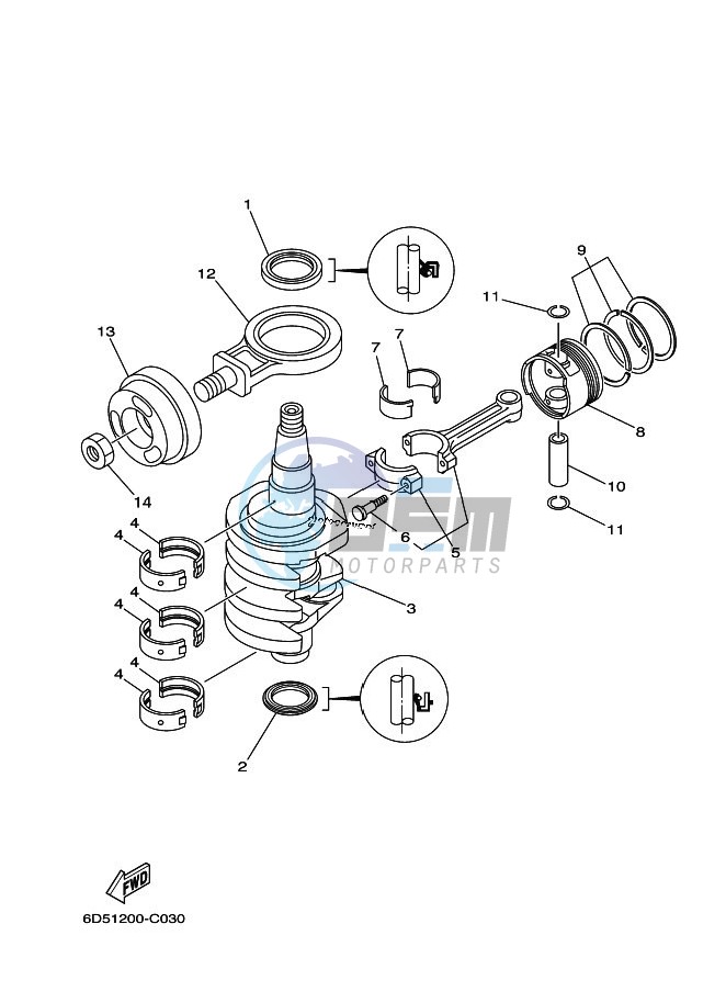 CRANKSHAFT--PISTON