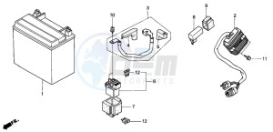 XRV750 AFRICA TWIN drawing BATTERY