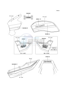 ZR 1200 A [ZX 1200 R] (A1-A3) drawing DECALS-- SILVER- --- ZR1200-A3- -