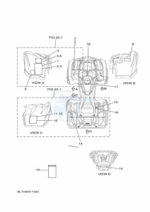 YFM700FWAD GRIZZLY 700 EPS (BLTU) drawing EMBLEM & LABEL 1