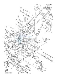 WR250R (BN32 BN31 BN33) drawing FRAME