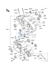 KX65 KX65AEF EU drawing Crankcase