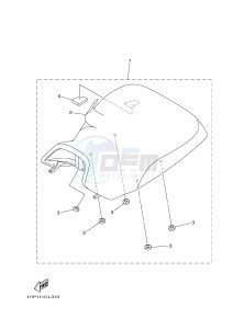 YFM550FWA YFM5FGD GRIZZLY 550 (1NP8) drawing SEAT