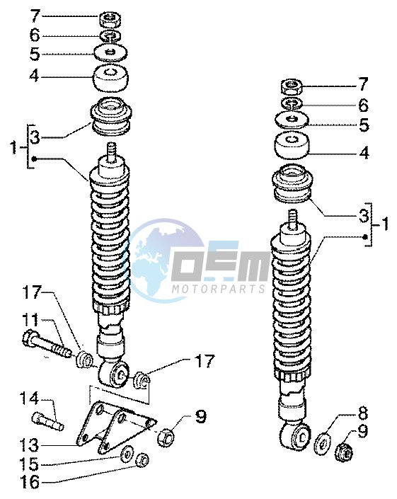 Rear dampers