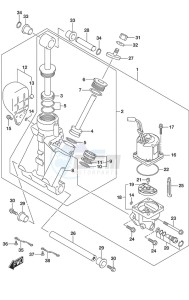 DF 250 drawing Trim Cylinder SS Model w/Transom (L)