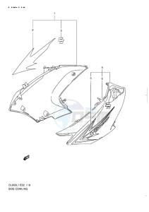 DL650 ABS V-STROM EU-UK drawing SIDE COWLING