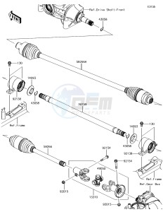 MULE PRO-DX KAF1000EJF EU drawing Drive Shaft-Propeller