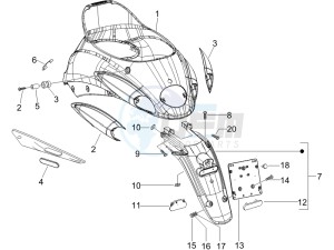 Liberty 50 4t Sport drawing Rear cover - Splash guard