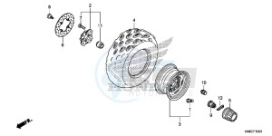 TRX680FAF TRX680 Europe Direct - (ED) drawing FRONT WHEEL