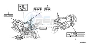 VT750C2SD UK - (E) drawing CAUTION LABEL (VT750C/C2S/CA/CS)